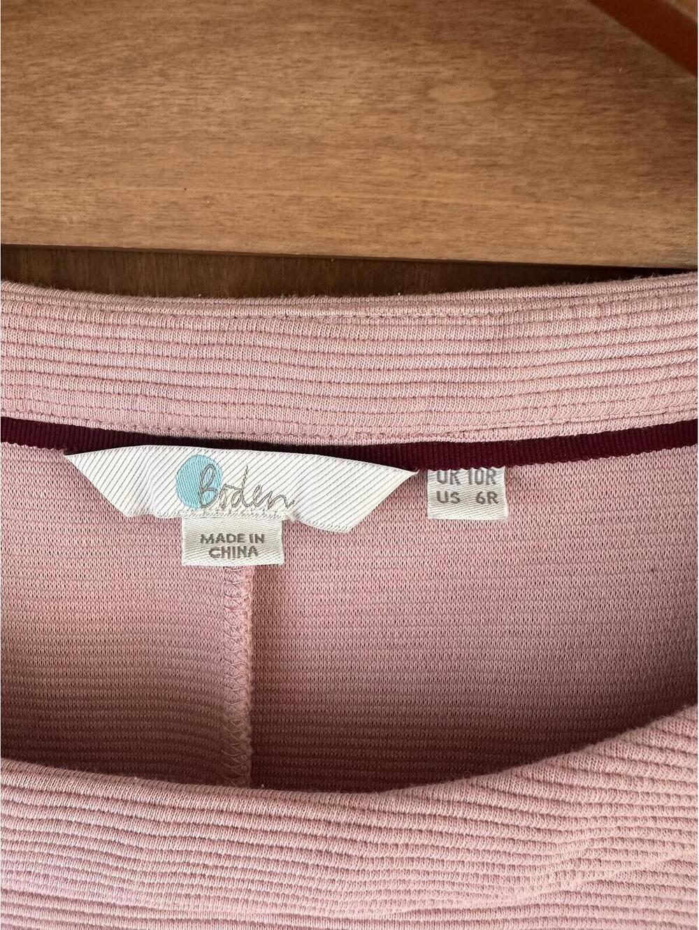 Boden Jasmine Ottoman Sheath Dress Ribbed Rose Pink 3/4 Sleeve Women’s size 6R - Picture 7 of 12